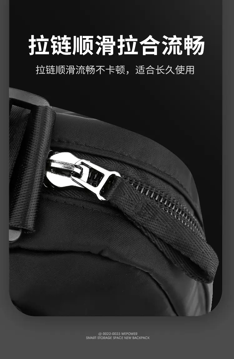 Men's Blue Crossbody Bag with 360° Rotation — feature 10