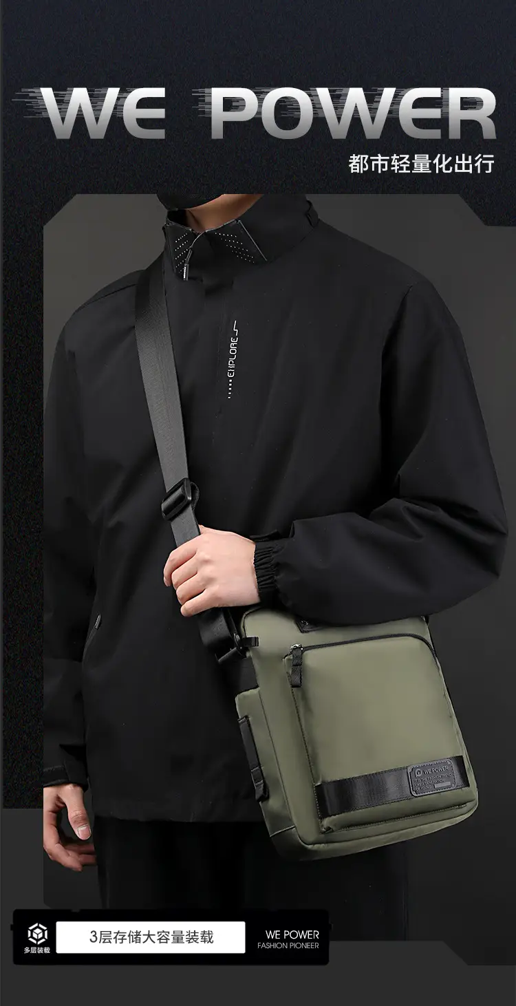 Men's Blue Crossbody Bag with 360° Rotation — feature 2