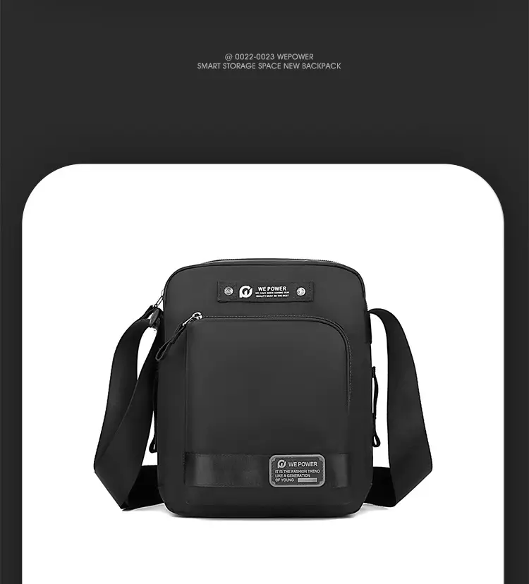 Men's Blue Crossbody Bag with 360° Rotation — feature 20