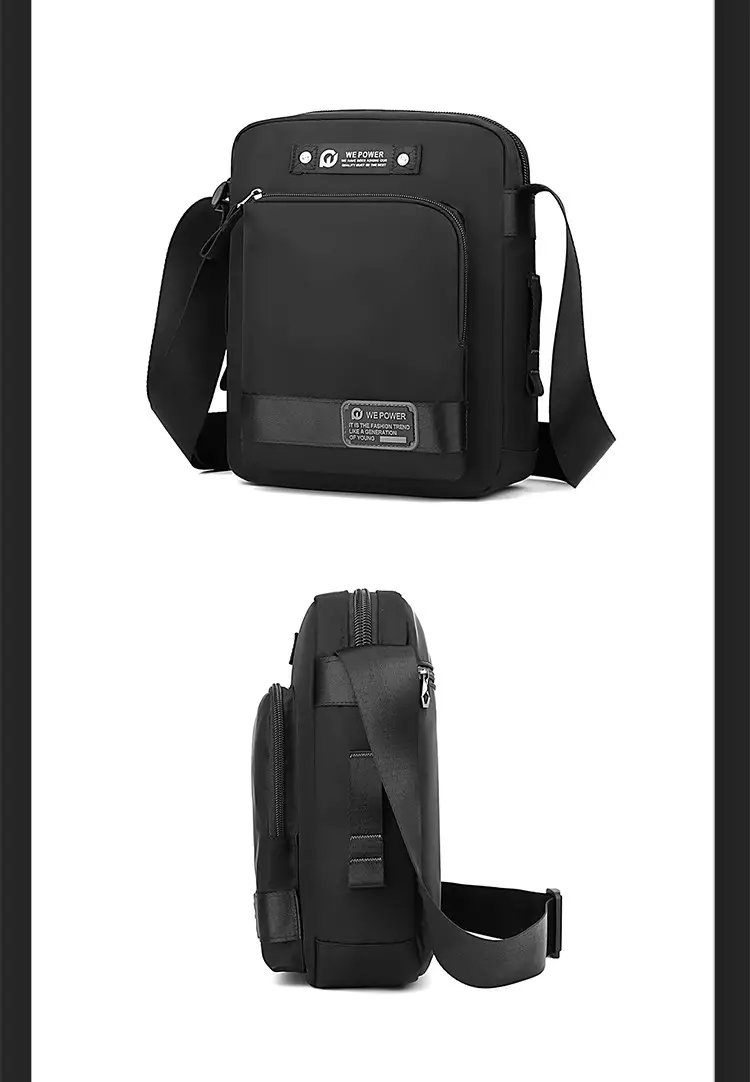 Men's Blue Crossbody Bag with 360° Rotation — feature 21