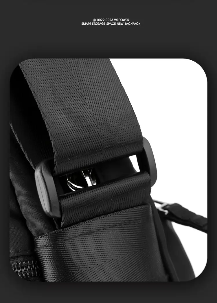 Men's Blue Crossbody Bag with 360° Rotation — feature 25