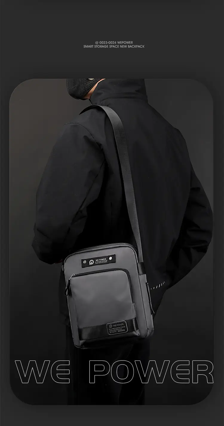 Men's Blue Crossbody Bag with 360° Rotation — feature 5