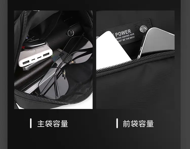 Men's Blue Crossbody Bag with 360° Rotation — feature 9