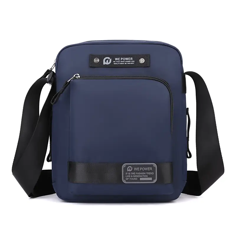 Men's Blue Crossbody Bag with 360° Rotation - Image 3