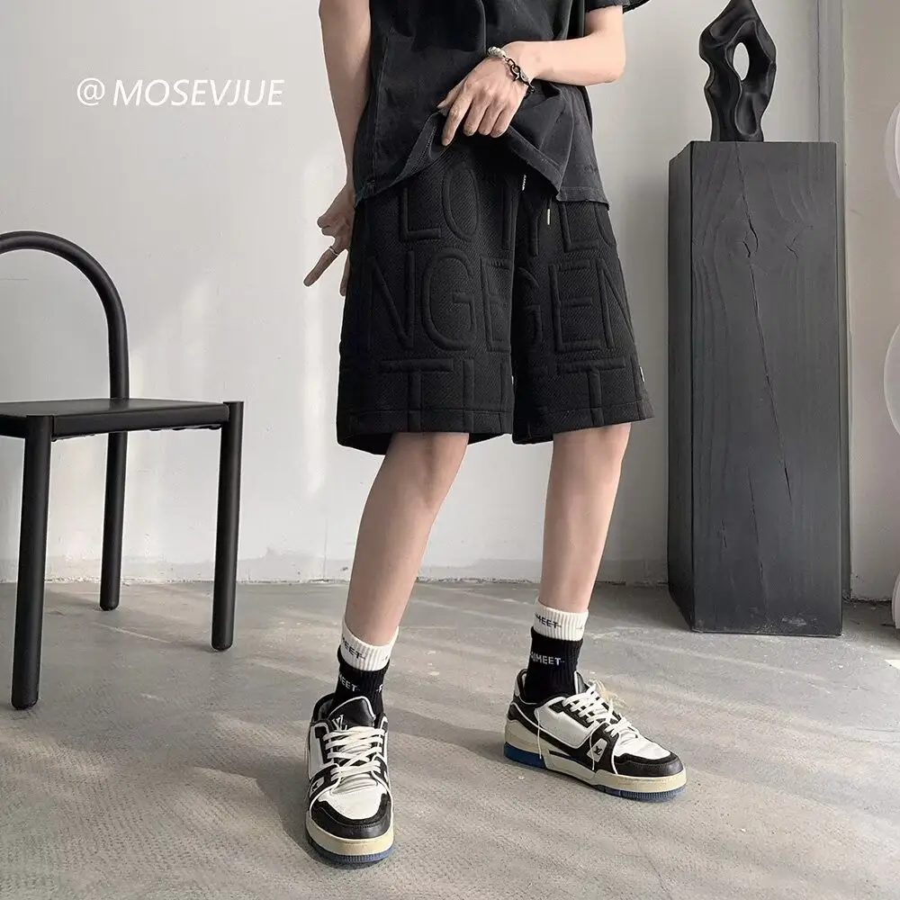 Men's Waffkle Foam Printed Shorts Black 2024 - Image 7