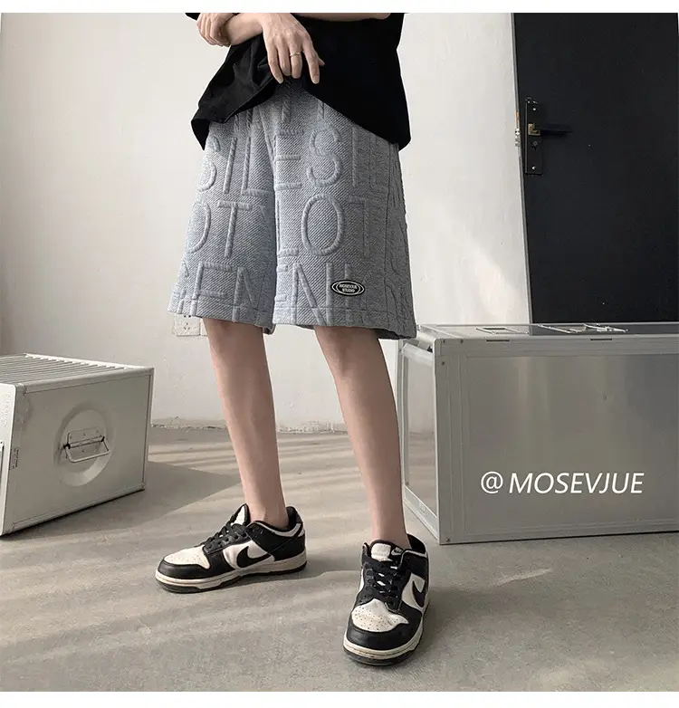 Men's Waffkle Foam Printed Shorts Black 2024 — feature 3