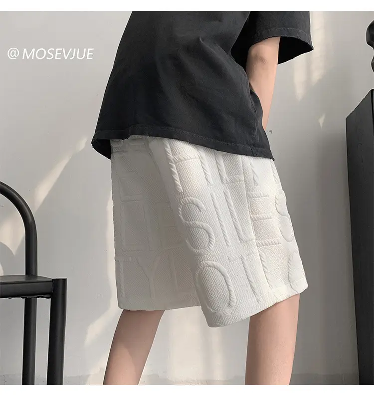 Men's Waffkle Foam Printed Shorts Black 2024 — feature 7