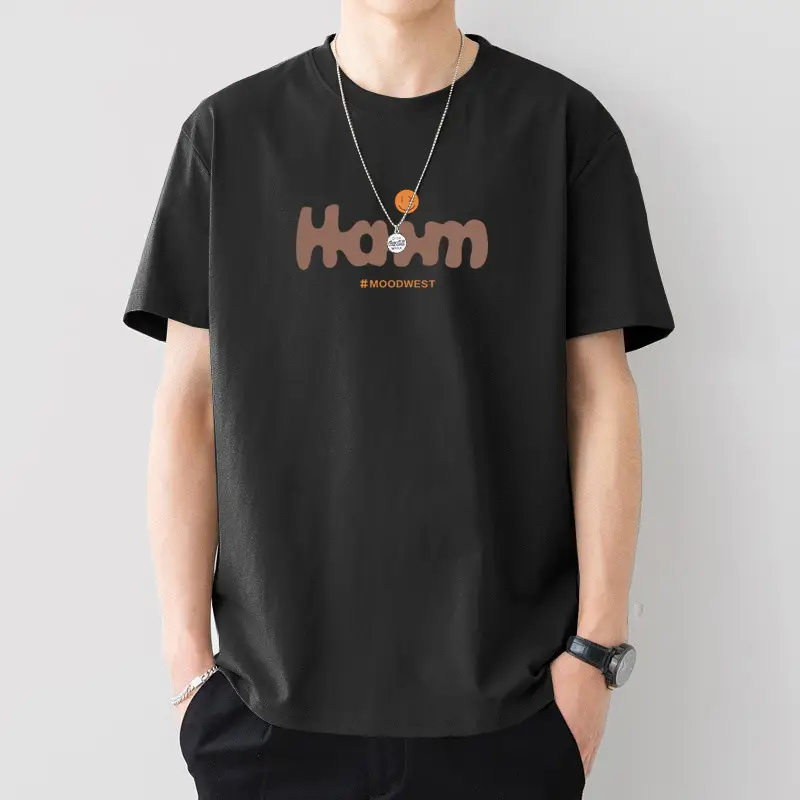 Men Printed Cotton T-Shirt White Loose Fit Summer - Image 21