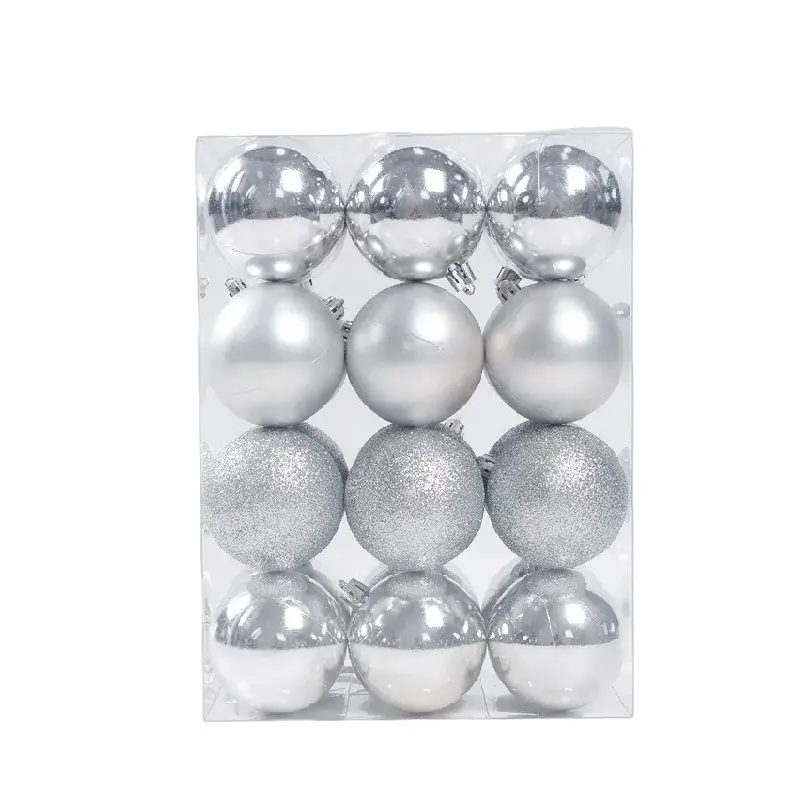 Red Glitter Christmas Balls 24 Pack Hanging Decor - Image 4