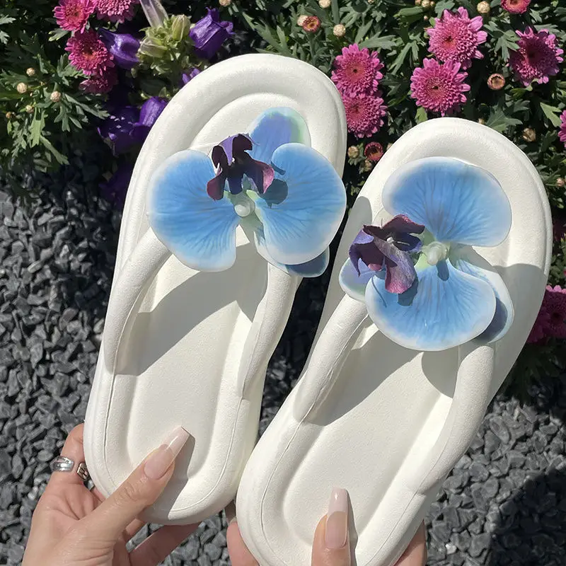 Women's White Floral Sandals Thick Non-Slip — feature 10