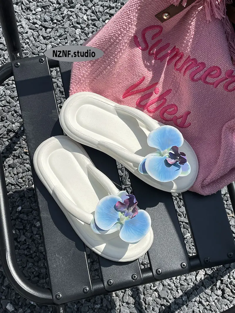 Women's White Floral Sandals Thick Non-Slip — feature 11