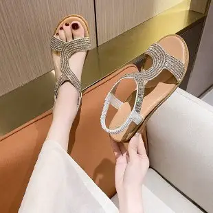 2024 Rhinestone Women's Sandals Student Casual Lightweight Beach - Image 2