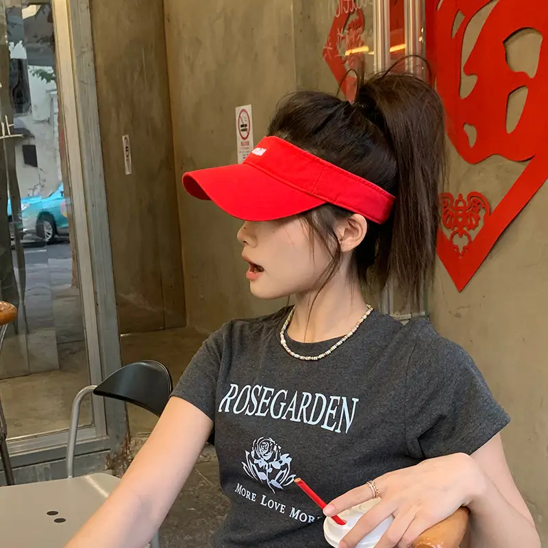 Women's American Retro Letter Cap Sunscreen Hat