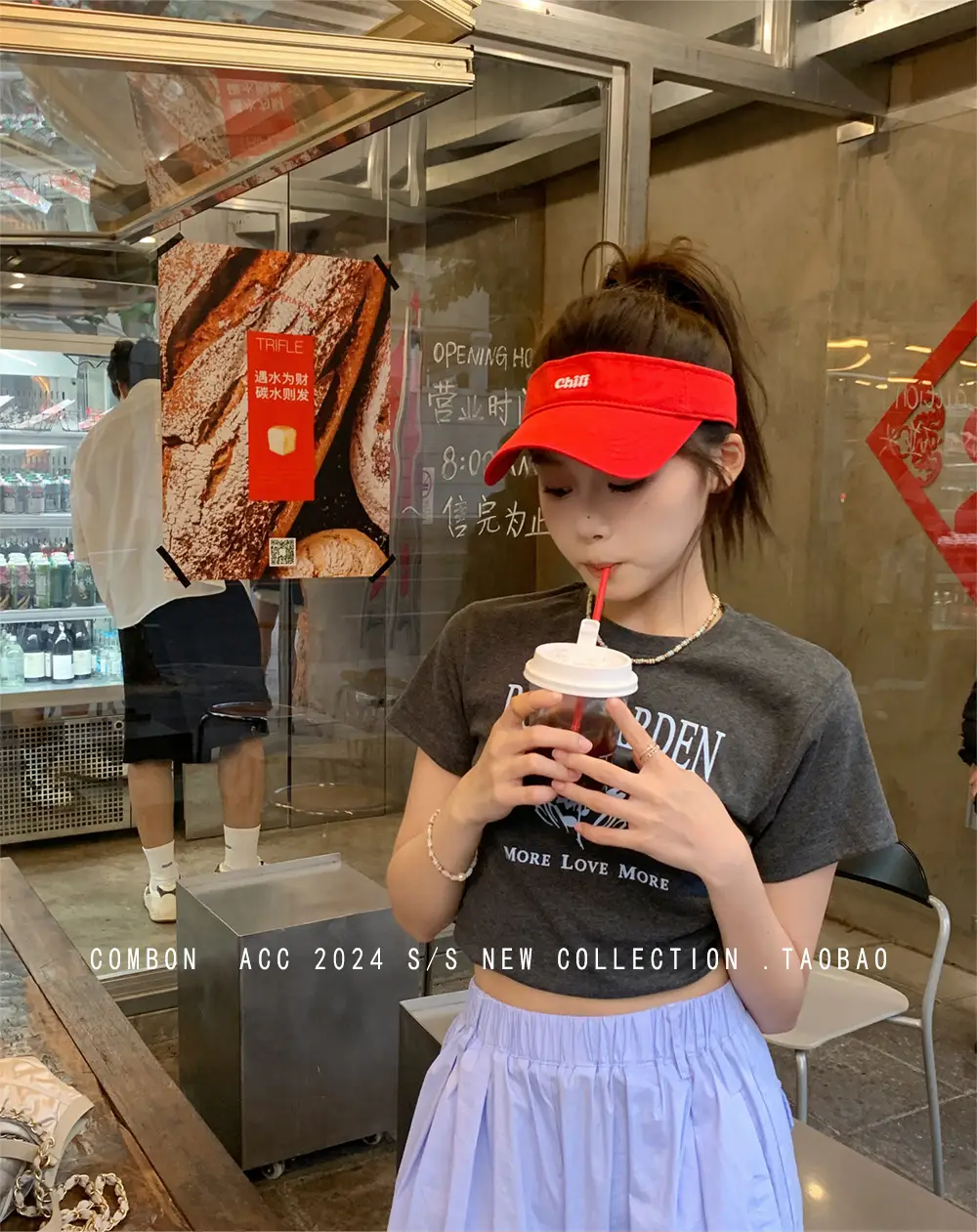 Women's American Retro Letter Cap Sunscreen Hat — feature 10