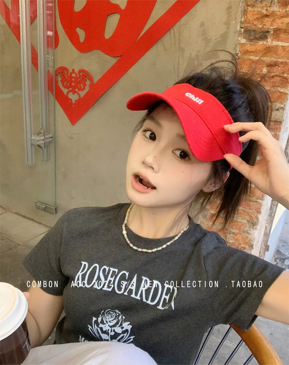 Women's American Retro Letter Cap Sunscreen Hat — feature 11