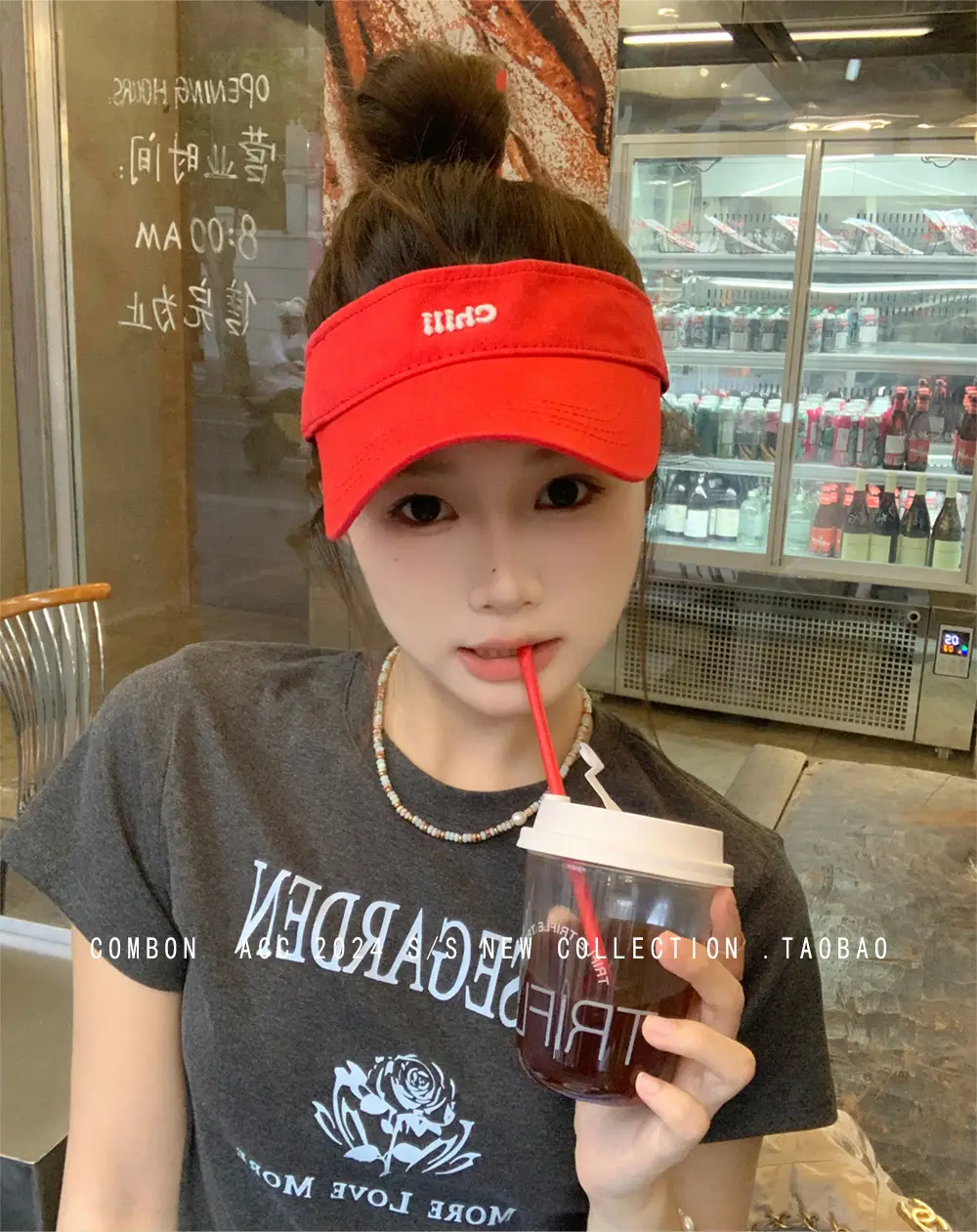 Women's American Retro Letter Cap Sunscreen Hat — feature 9