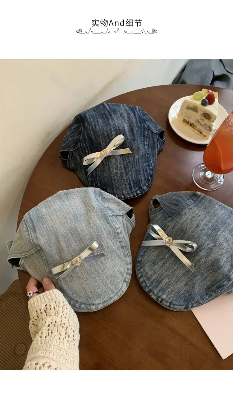 Women's Y2K Denim Bowknot Cap Summer 2026 — feature 11