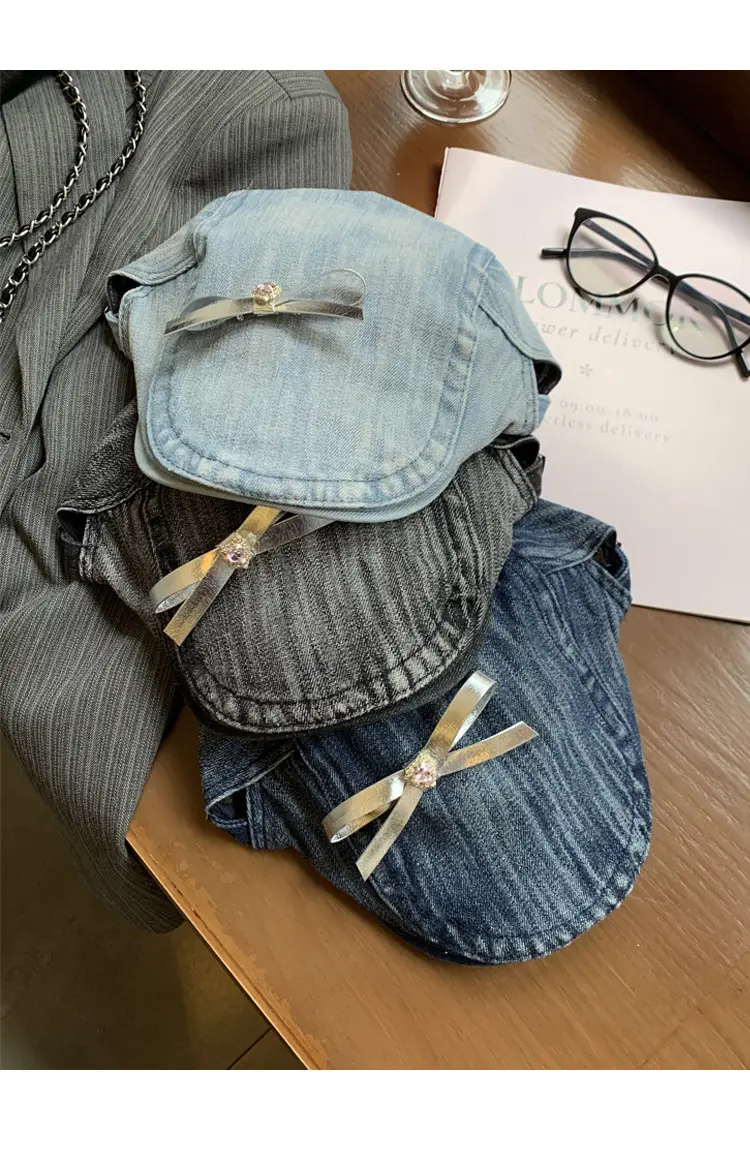 Women's Y2K Denim Bowknot Cap Summer 2026 — feature 13