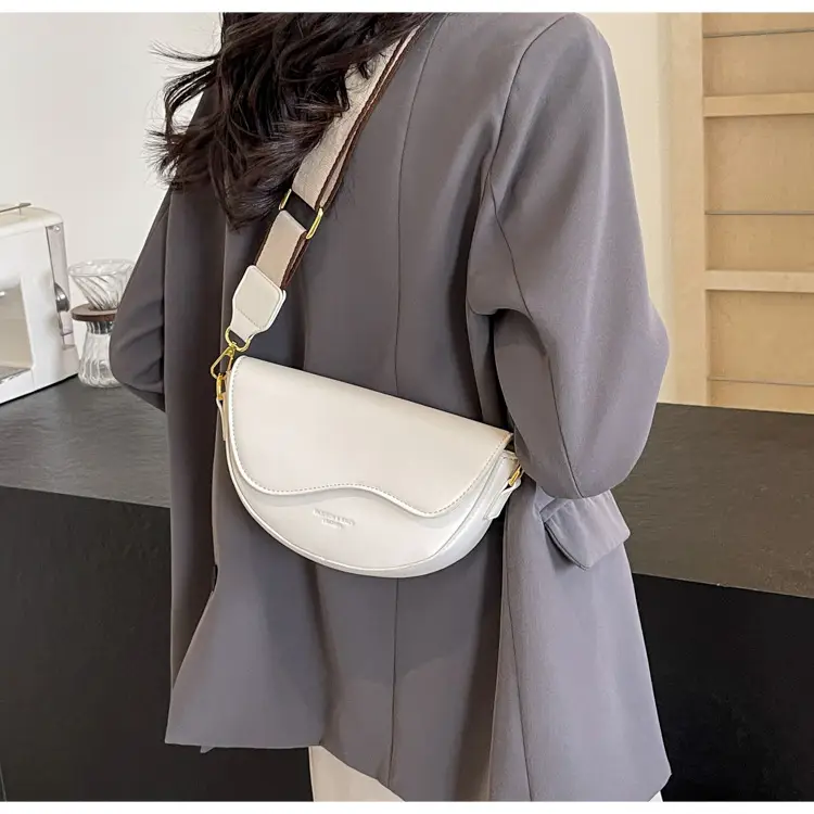 White Textured Crossbody Bag for Women — feature 24