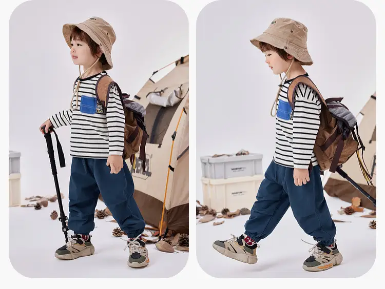 Dudu Home Boys Striped Cotton T-Shirt Spring Outfit — feature 26