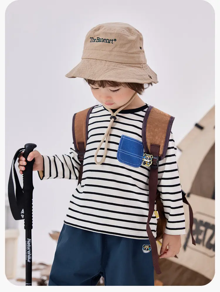 Dudu Home Boys Striped Cotton T-Shirt Spring Outfit — feature 28