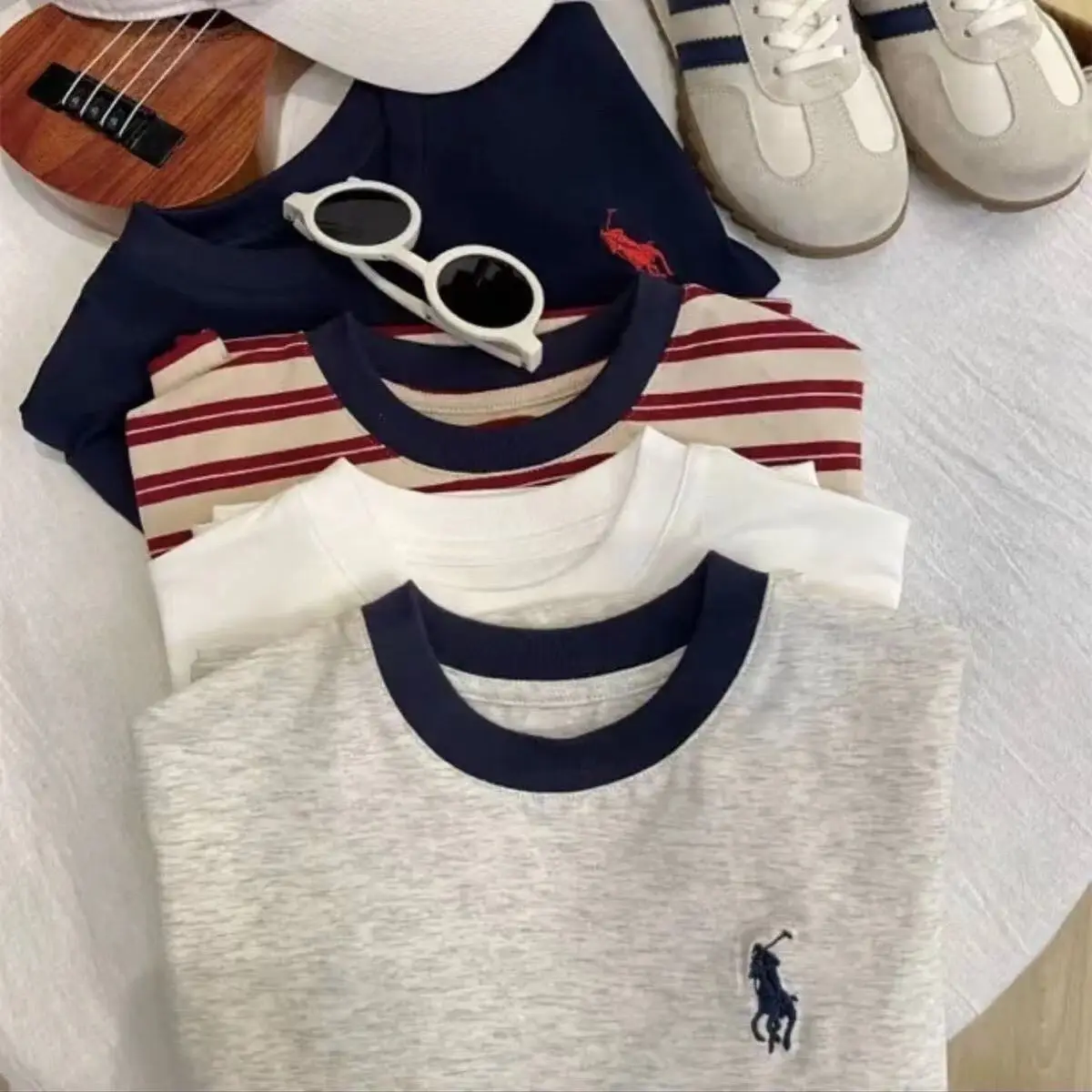 Children Striped Cotton T-Shirt 2025 Summer - Image 4