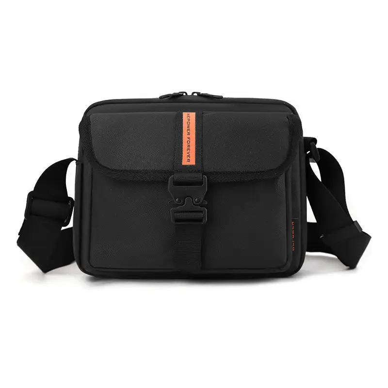 Men's Black Crossbody Sports Bag with Adjustable Strap - Image 8