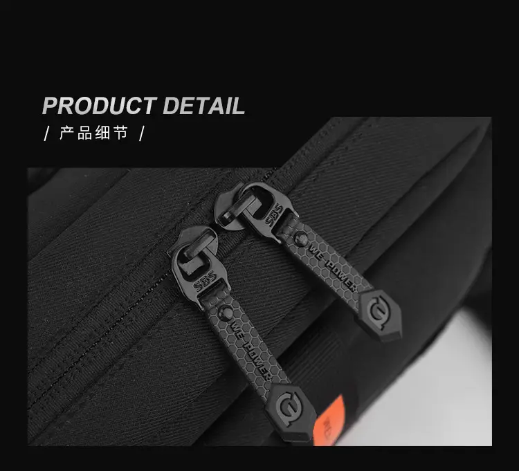 Men's Black Crossbody Sports Bag with Adjustable Strap — feature 26
