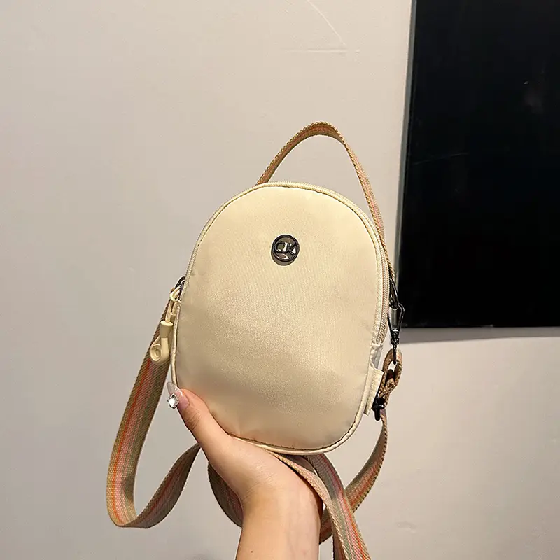 Women Mini Canvas Shoulder Bag Brown - Image 9