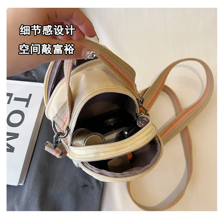 Women Mini Canvas Shoulder Bag Brown — feature 10