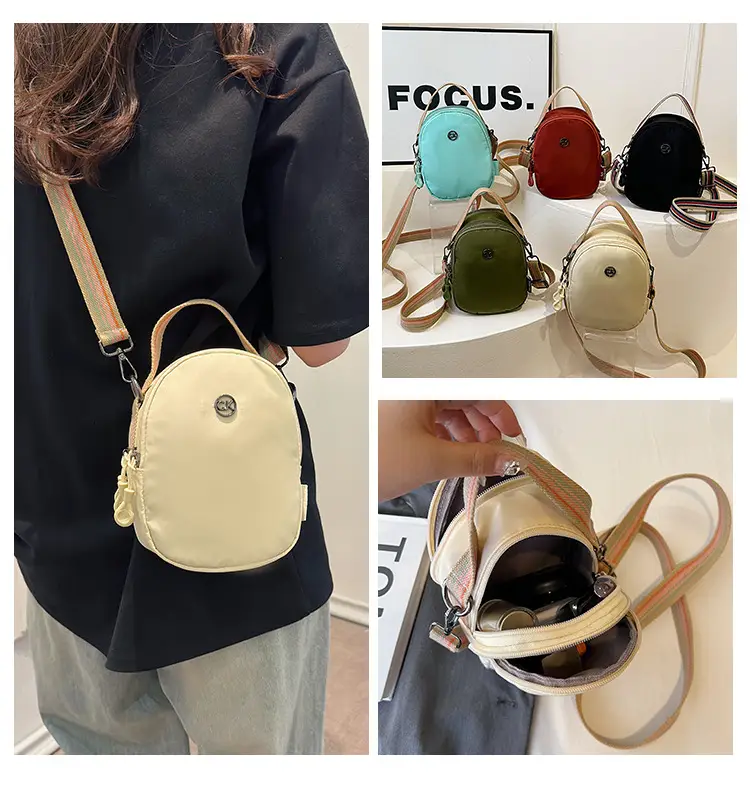 Women Mini Canvas Shoulder Bag Brown — feature 13