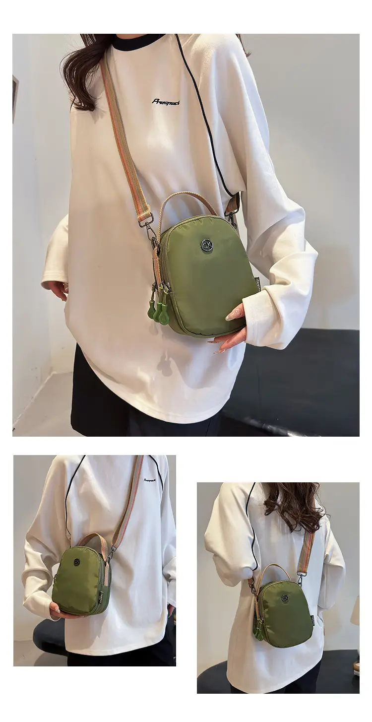 Women Mini Canvas Shoulder Bag Brown — feature 17