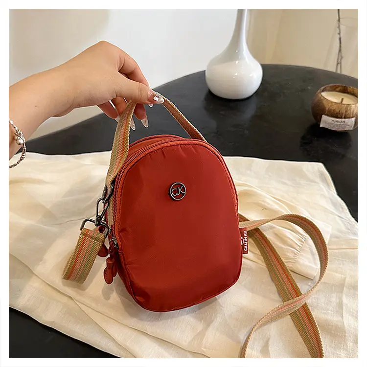 Women Mini Canvas Shoulder Bag Brown — feature 40