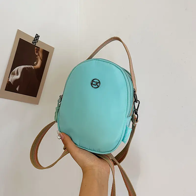Women Mini Canvas Shoulder Bag Brown - Image 3