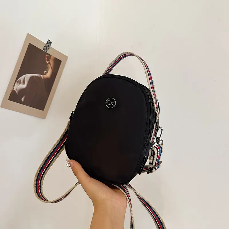 Women Mini Canvas Shoulder Bag Brown - Image 4