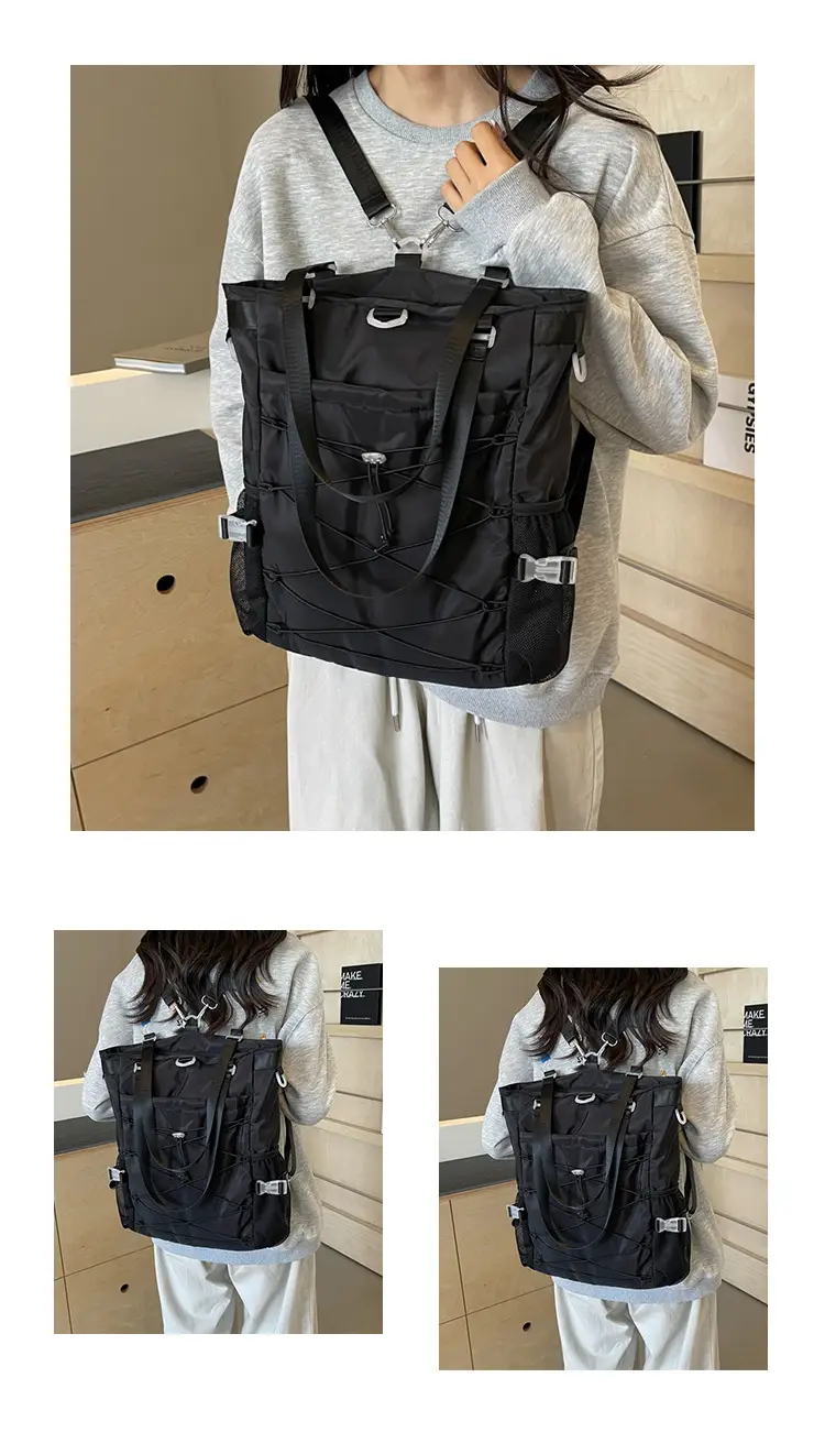 Women's Grey Nylon Shoulder Bag 2024 New — feature 12