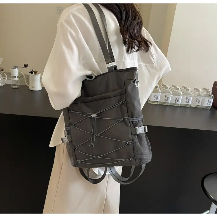 Women's Grey Nylon Shoulder Bag 2024 New — feature 17