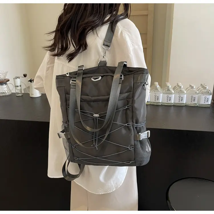 Women's Grey Nylon Shoulder Bag 2024 New — feature 20