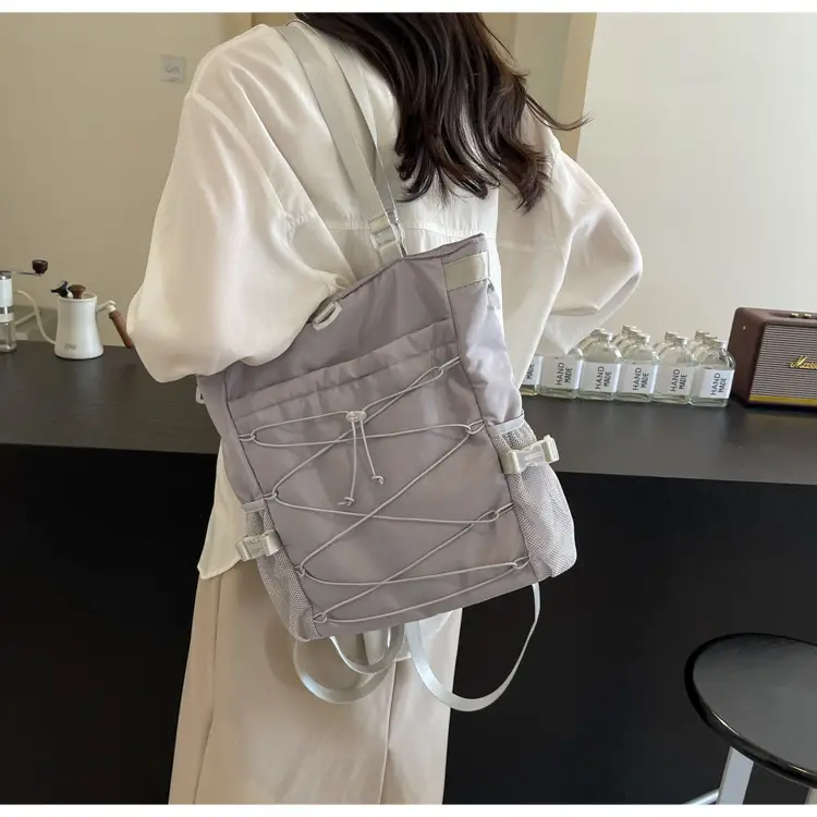 Women's Grey Nylon Shoulder Bag 2024 New — feature 23