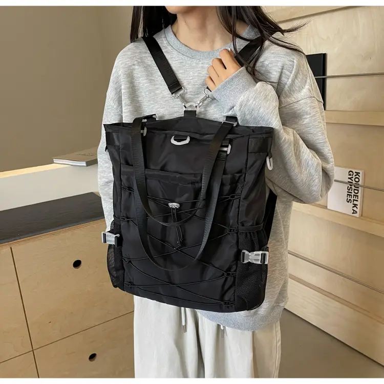 Women's Grey Nylon Shoulder Bag 2024 New — feature 27