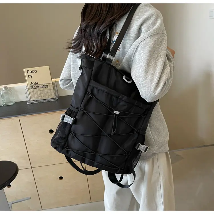 Women's Grey Nylon Shoulder Bag 2024 New — feature 28