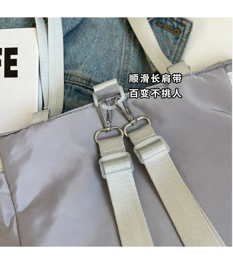Women's Grey Nylon Shoulder Bag 2024 New — feature 4
