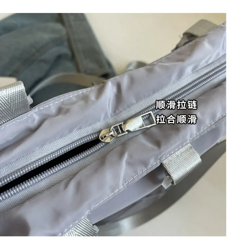 Women's Grey Nylon Shoulder Bag 2024 New — feature 5