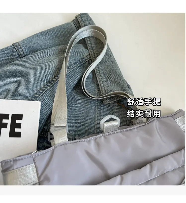 Women's Grey Nylon Shoulder Bag 2024 New — feature 6