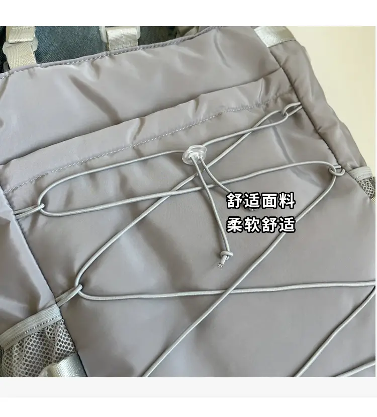 Women's Grey Nylon Shoulder Bag 2024 New — feature 7