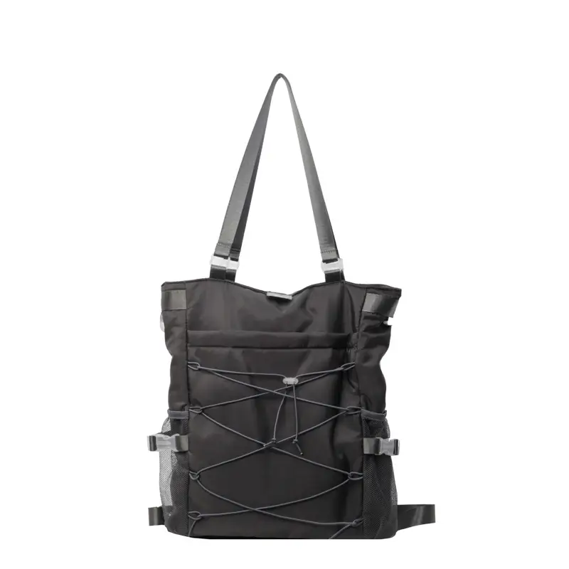 Women's Grey Nylon Shoulder Bag 2024 New - Image 3