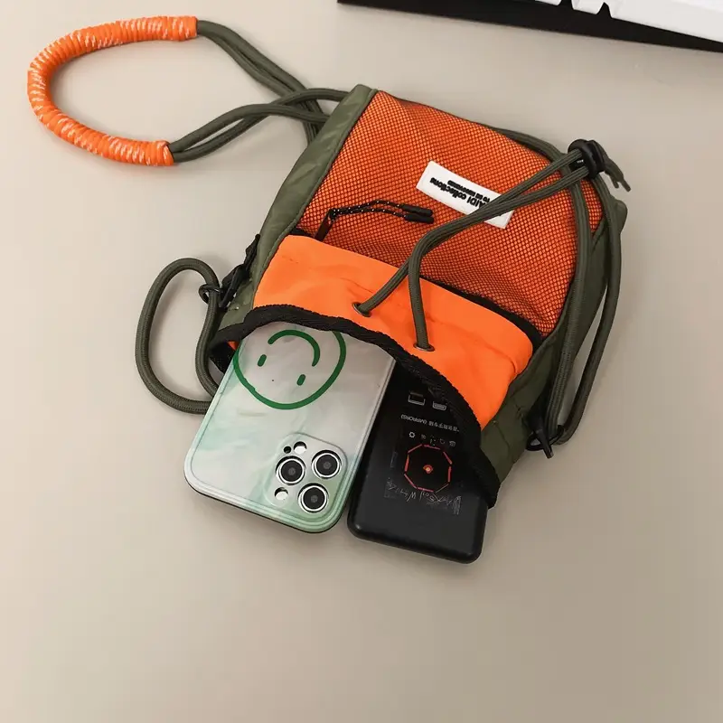 Black Anti-Splash Drawstring Mobile Phone Bag - Image 10
