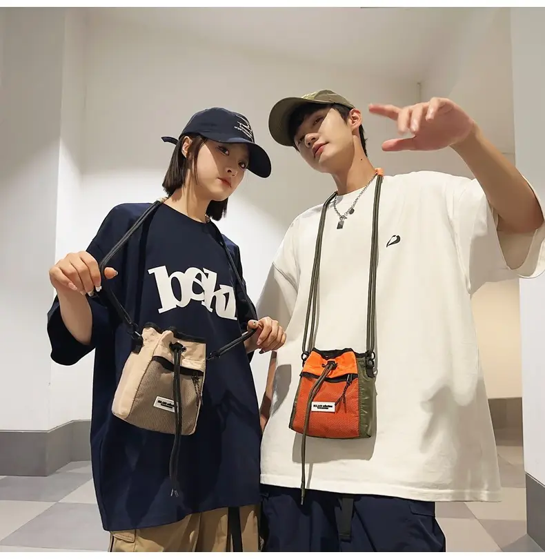 Black Anti-Splash Drawstring Mobile Phone Bag — feature 12