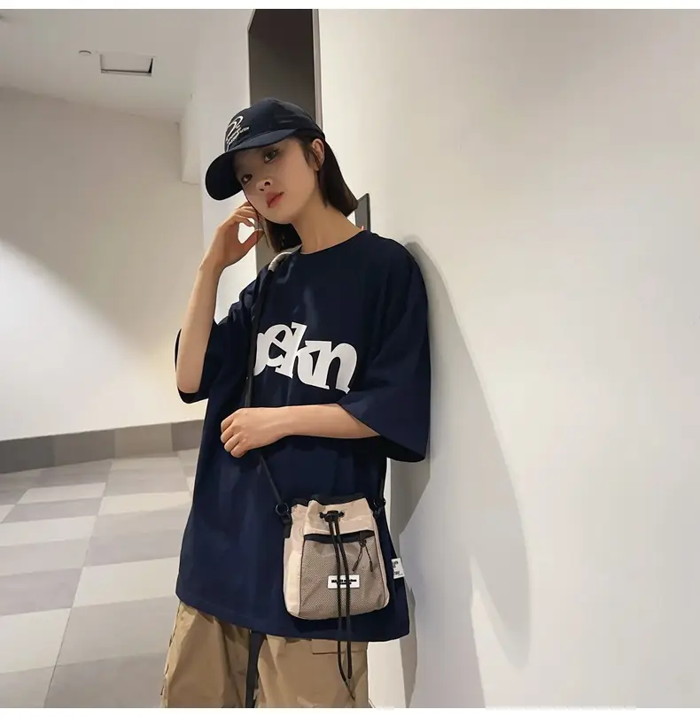 Black Anti-Splash Drawstring Mobile Phone Bag — feature 16
