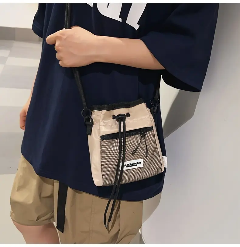 Black Anti-Splash Drawstring Mobile Phone Bag — feature 17